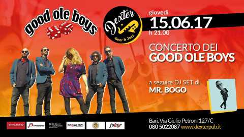 Bari, al pub Dexter concerto dei Good Ole Boys e dj set di Mr Bogo